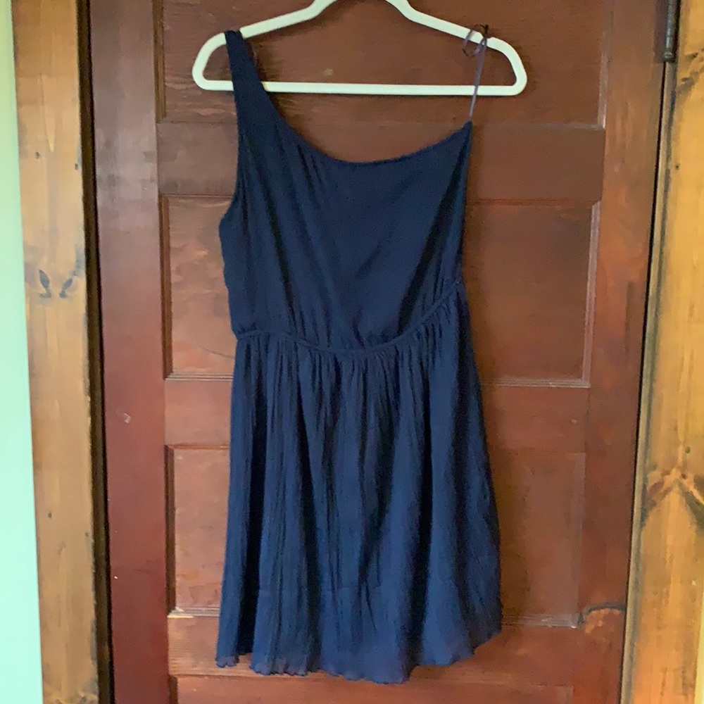 Blue One Shoulder Mini Dress